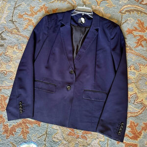 Women’s Navy Blazer By Worthington Size 18 Classic 2 Button Fit